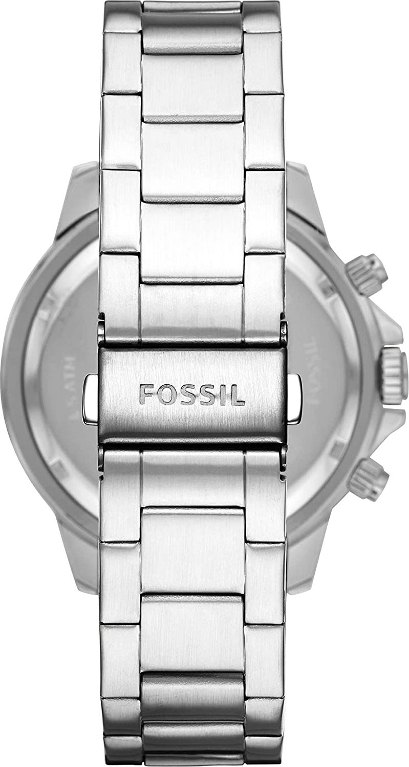 Fossil Bannon Chronograph Green Dial Silver Steel Strap Watch for Men - BQ2492 Watches Fossil   