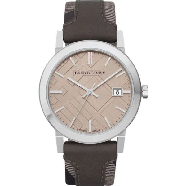 Burberry The City Grey Dial Leather Strap Watch for Men - BU9020 Watches Burberry   