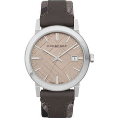 Burberry The City Grey Dial Leather Strap Watch for Men - BU9020 Watches Burberry   