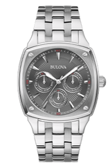 Bulova Classic Collection Multifunction Grey Dial Silver Steel Strap Watch for Men - 96C148 Watches Bulova   