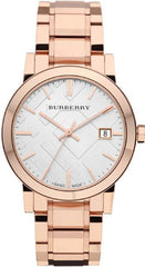 Burberry The City White Dial Rose Gold Stainless Steel Strap Watch for Women - BU9004 Watches Burberry   