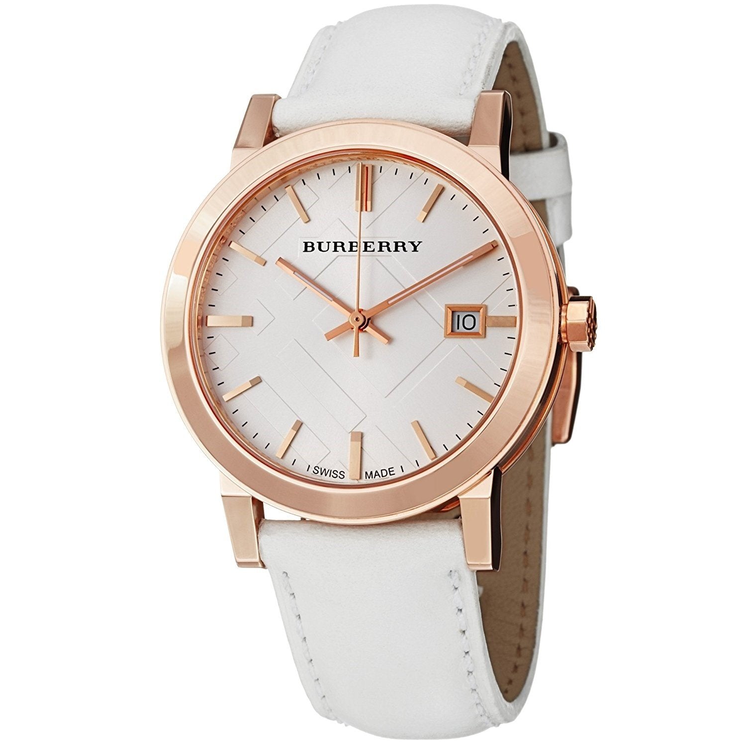 Burberry The City White Dial White Leather Strap Watch for Women - BU9012 Watches Burberry   