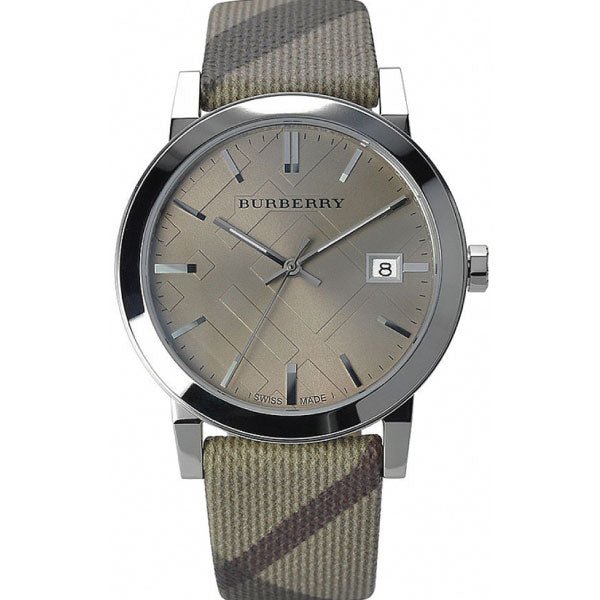 Burberry The City Nova Beige Dial Textured Leather Strap Watch for Women - BU9023 Watches Burberry   