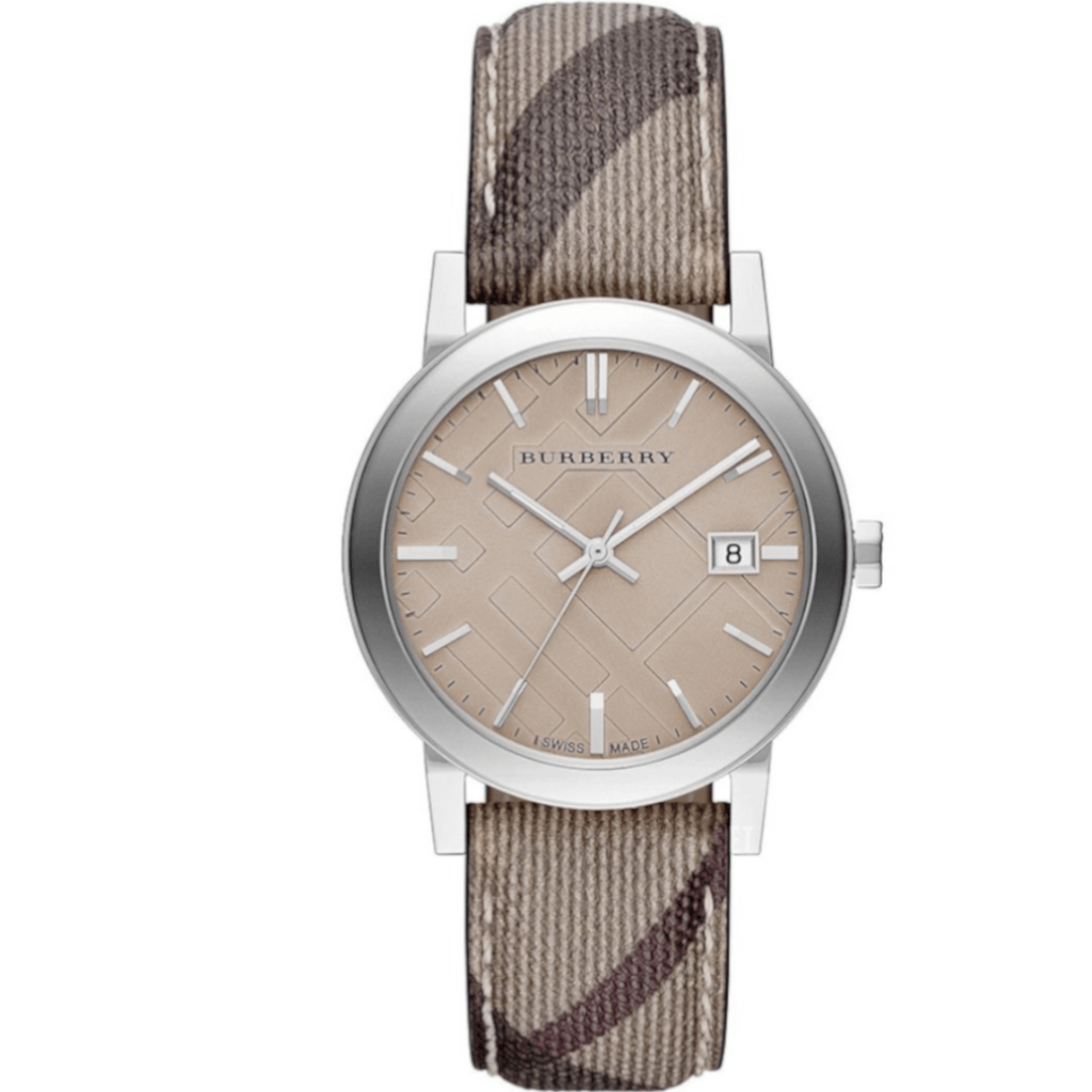 Burberry The City Nova Beige Dial Textured Leather Strap Watch for Women - BU9023 Watches Burberry   