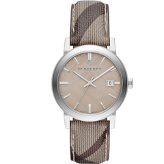 Burberry The City Nova Beige Dial Textured Leather Strap Watch for Women - BU9023 Watches Burberry   