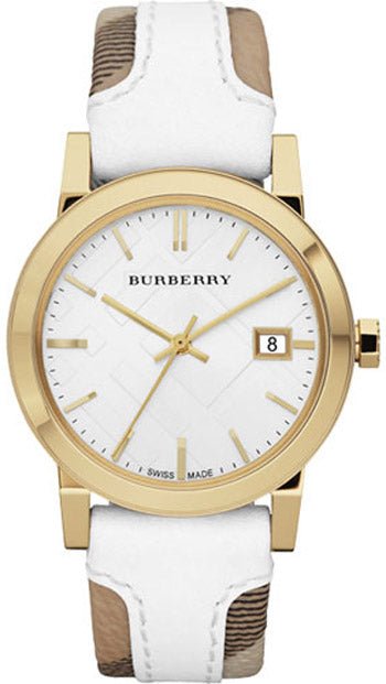 Burberry The City White Dial White Leather Strap Watch for Women - BU9015 Watches Burberry   