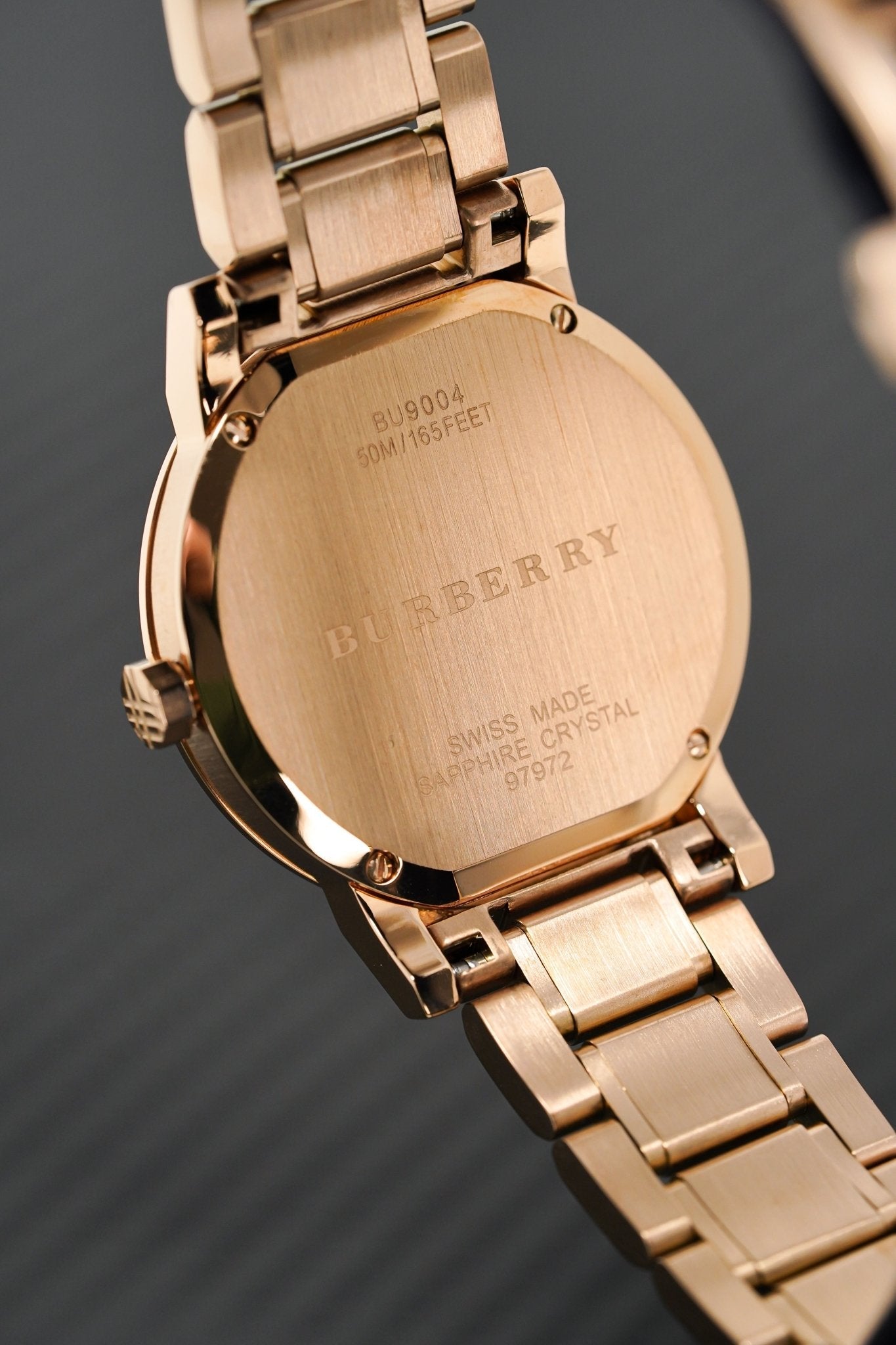 Burberry The City White Dial Rose Gold Stainless Steel Strap Watch for Women - BU9004 Watches Burberry   