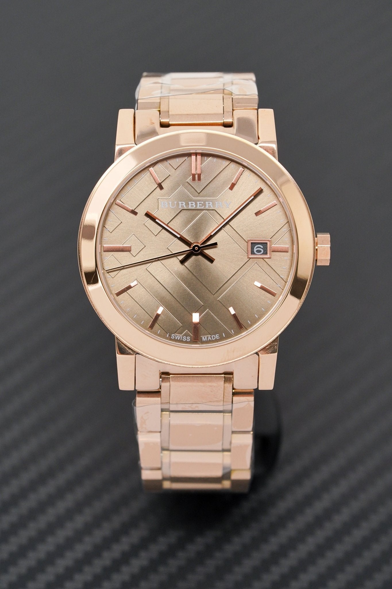 Burberry The City Light Brown Dial Rose Gold Stainless Steel Strap Watch for Women - BU9005 Watches Burberry   