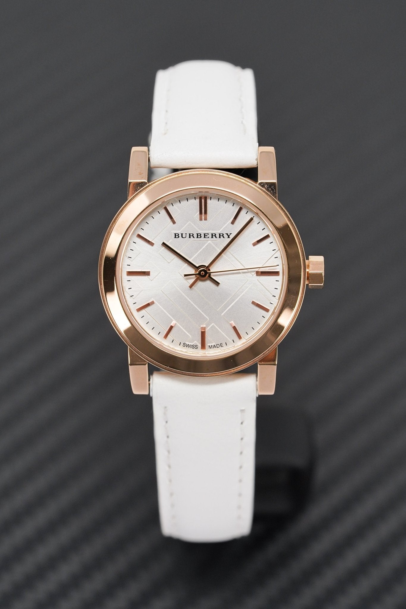 Burberry The City White Dial White Leather Strap Watch for Women - BU9012 Watches Burberry   