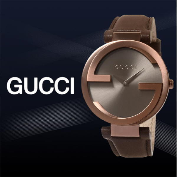 Gucci Interlocking Brown Dial Brown Leather Strap Watch For Women - YA133309 Watches Gucci   