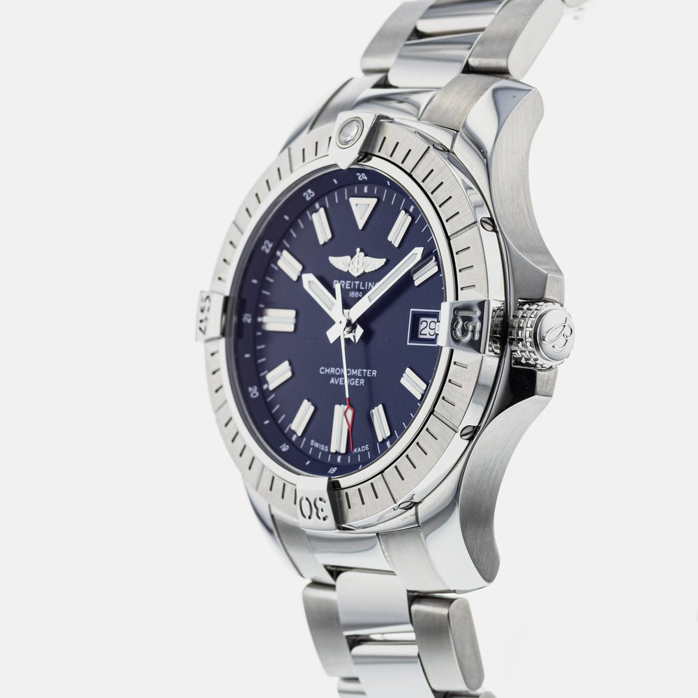 Breitling Avenger Automatic 43mm Blue Dial Silver Steel Strap Watch for Men - A17318101C1A1 Watches Breitling   