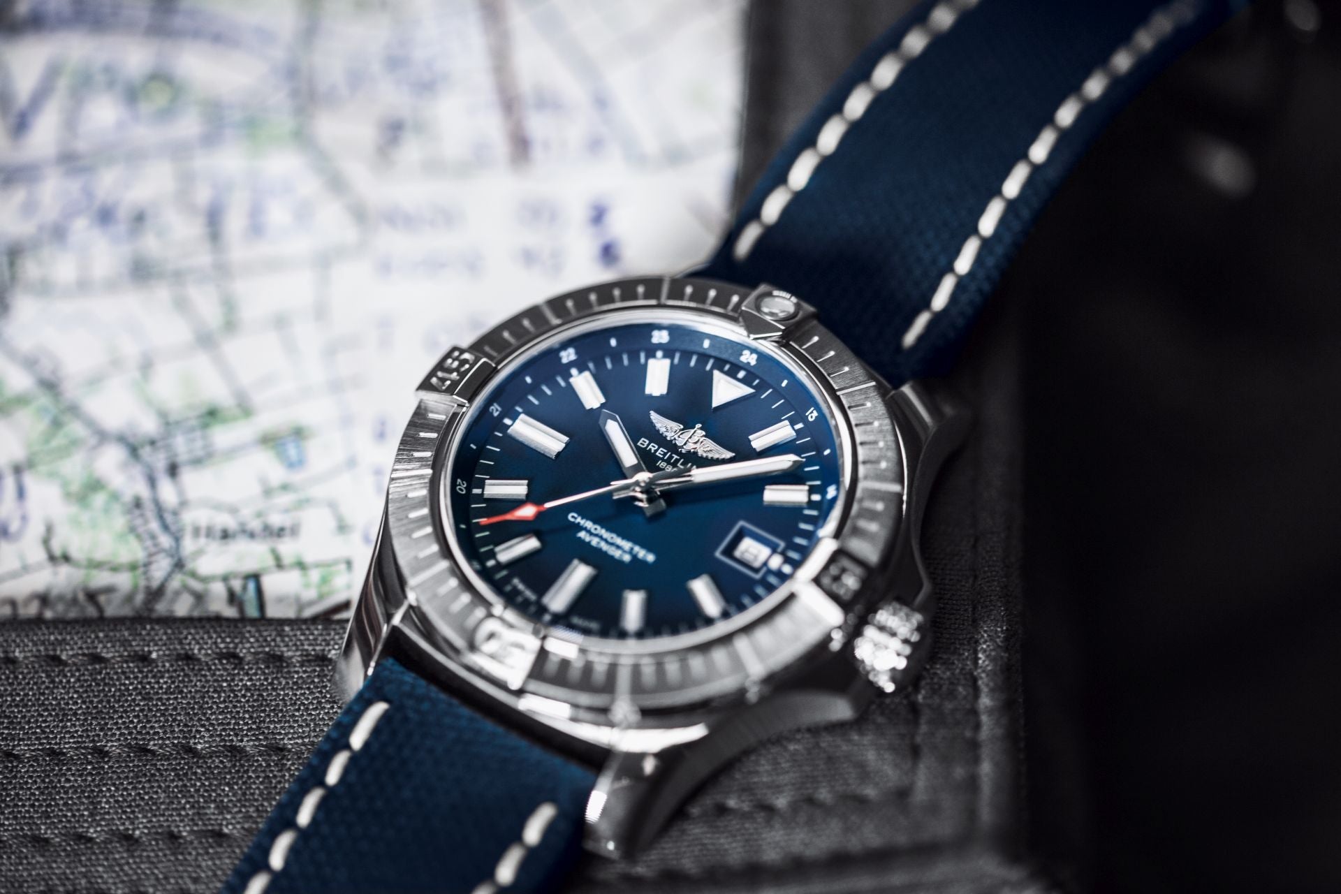 Breitling Avenger Automatic 43mm Blue Dial Blue Nylon Strap Watch for Men - A17318101C1X2 Watches Breitling   
