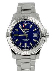 Breitling Avenger Automatic 43mm Blue Dial Silver Steel Strap Watch for Men - A17318101C1A1 Watches Breitling   