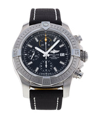 Breitling Avenger Chronograph 45mm Black Dial Black Leather Strap Watch for Men - A13317101B1X1 Watches Breitling   