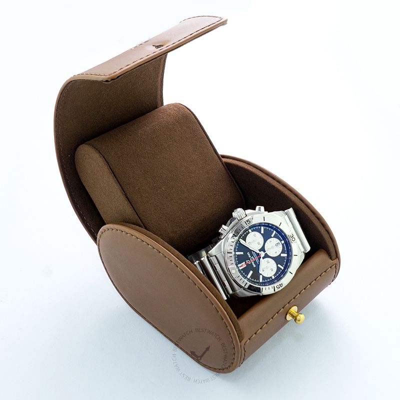 Breitling Chronomat B01 42mm Black Dial Silver Steel Strap Watch for Men - AB0134101B1A1 Watches Breitling   