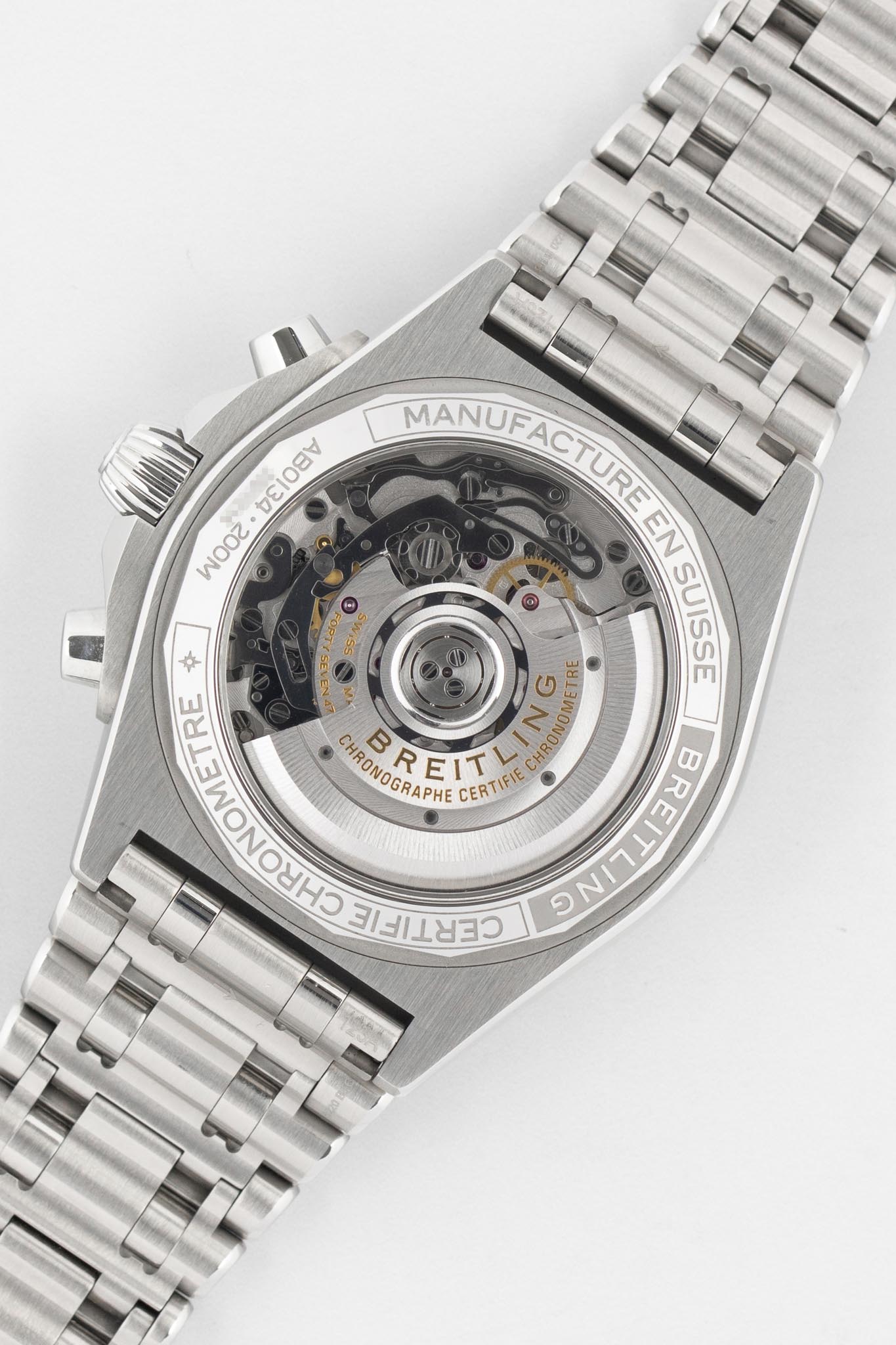 Breitling Chronomat B01 42mm Black Dial Silver Steel Strap Watch for Men - AB0134101B1A1 Watches Breitling   