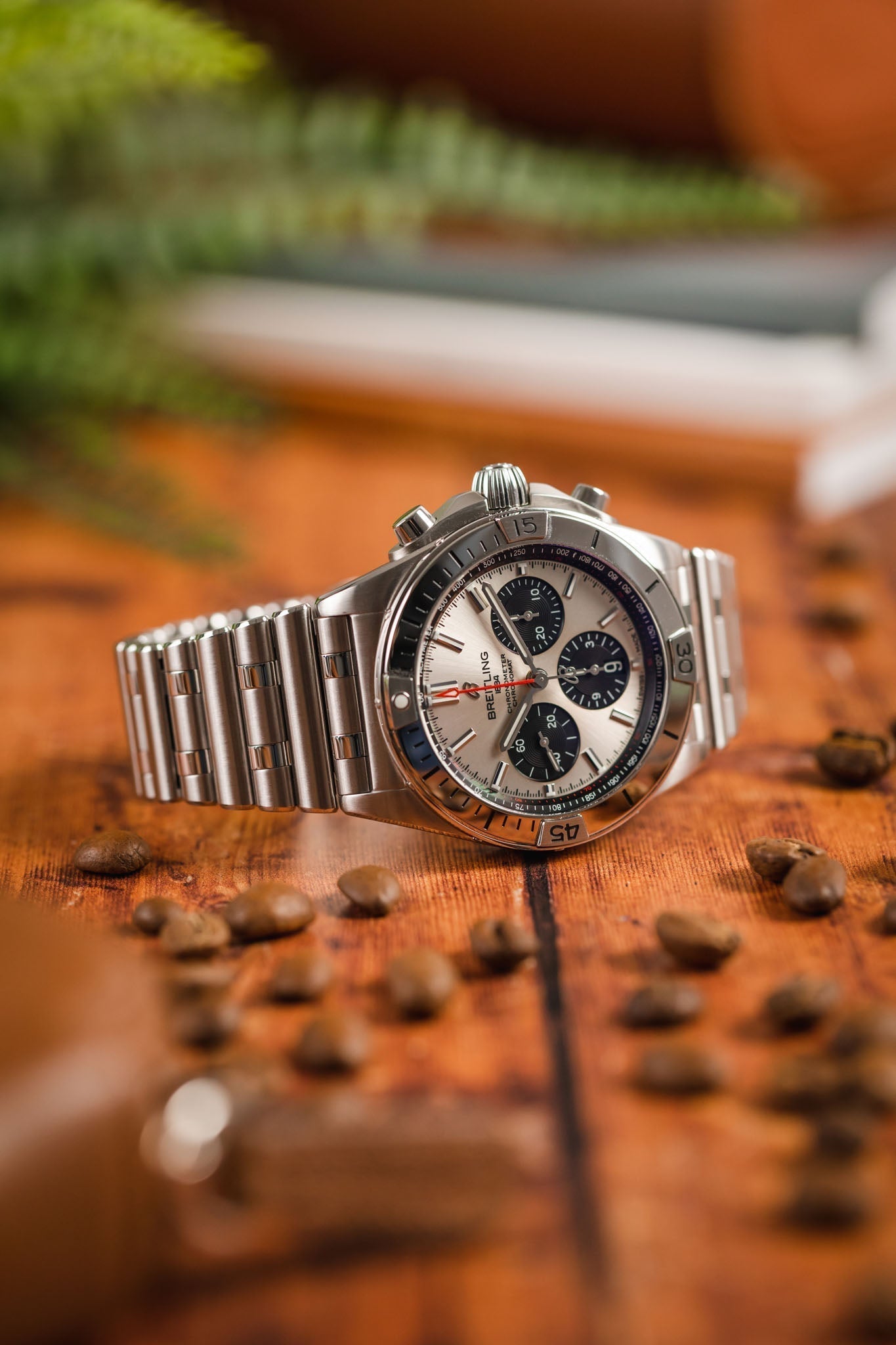 Breitling Chronomat B01 42mm Silver Dial Silver Steel Strap Watch for Men - AB0134101G1A1 Watches Breitling   