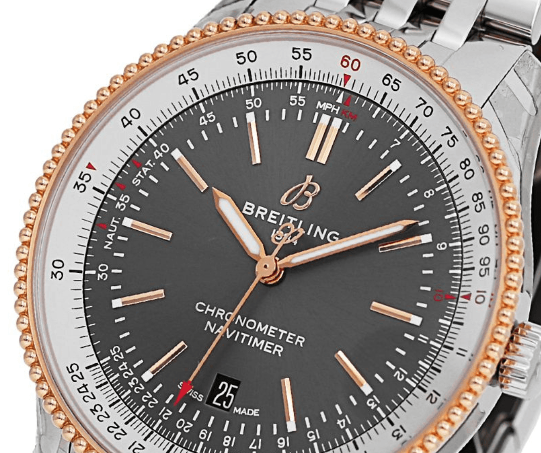 Breitling Navitimer Automatic 41mm Grey Dial Silver Steel Strap Mens Watch - U17326211M1A1 Watches Breitling   