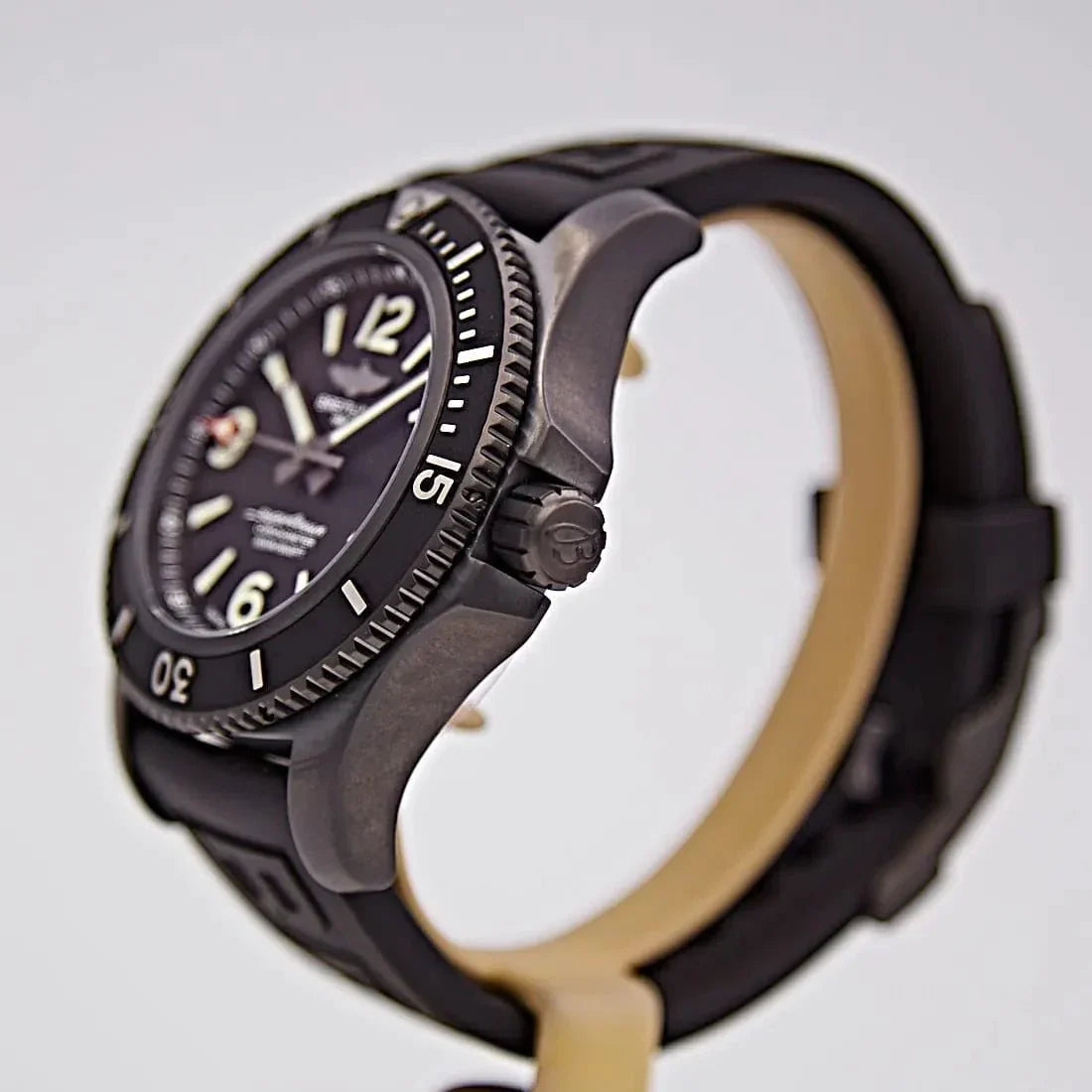 Breitling Superocean Automatic 46mm Black Dial Black Rubber Strap Watch for Men - M17368B71B1S1 Watches Breitling   
