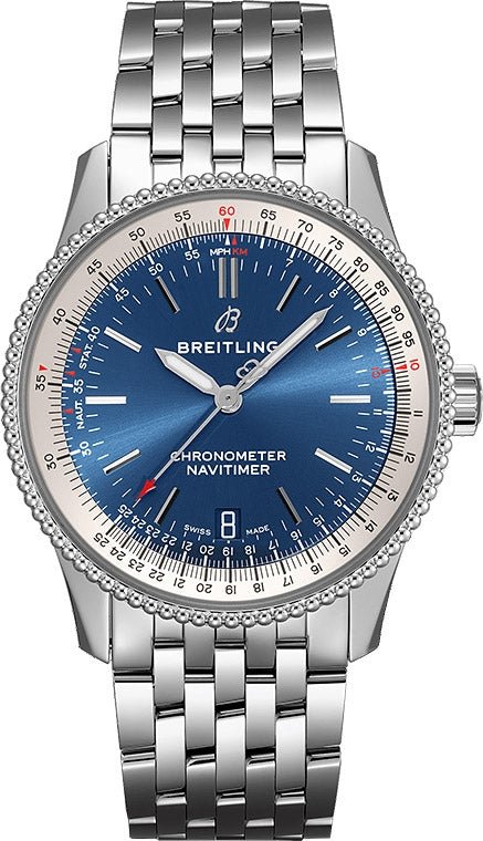 Breitling Navitimer Automatic 38mm Stainless Steel Blue Dial Mens Watch - A17325211C1A1 Watches Breitling   