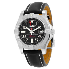 Breitling Avenger II Seawolf Stainless Steel 45mm Volcano Black Leather Strap Mens Watch - A1733110/BC31/436X Watches Breitling   