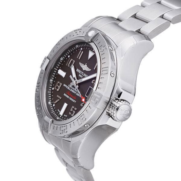 Breitling Avenger II Seawolf 45mm Grey Dial Silver Steel Strap Mens Watch - A1733110/F563 Watches Breitling   