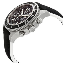 Breitling Superocean Chronograph II 44mm Automatic Black Dial Black Leather Strap Mens Watch - A1334102/BA84 Watches Breitling   