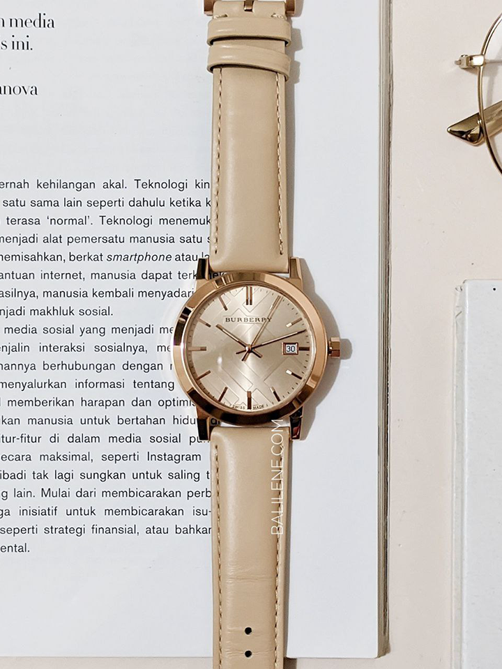 Burberry The City Beige Tan Dial Tan Leather Strap Watch for Women - BU9014 Watches Burberry   