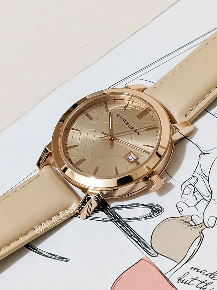 Burberry The City Beige Tan Dial Tan Leather Strap Watch for Women - BU9014 Watches Burberry   