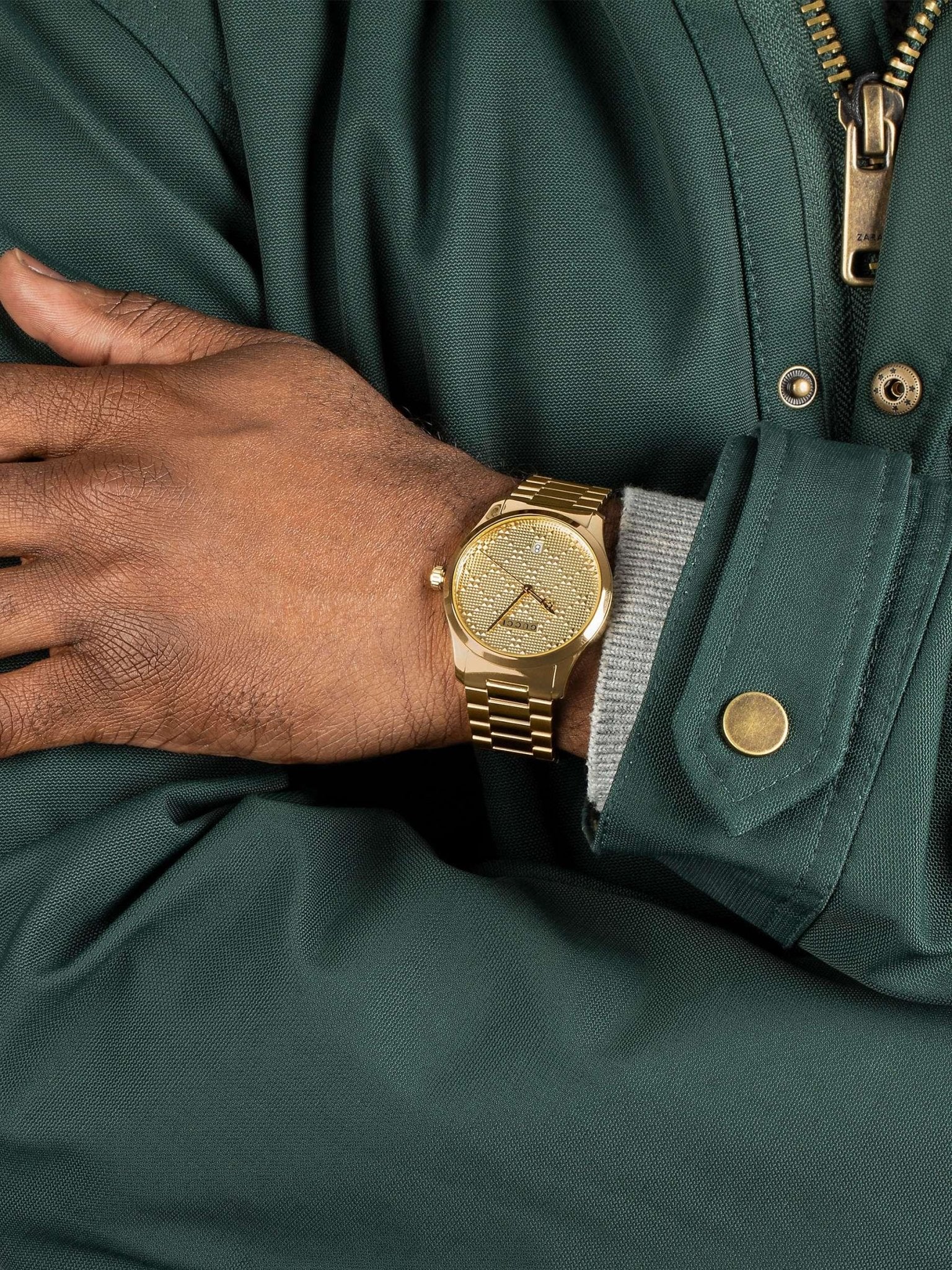 Gucci G Timeless Yellow Gold Dial Yellow Gold Steel Strap Unisex Watch - YA126461 Watches Gucci   