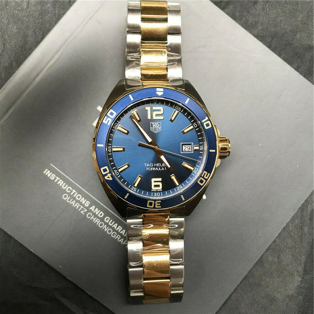 Tag Heuer Formula 1 Analog Quartz 41mm Blue Dial Two Tone Steel Strap Watch for Men - WAZ1120.BB0879 Watches Tag Heuer   