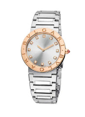 Bvlgari Lady Diamonds Silver Dial Silver Steel Strap Watch For Women - BVLGARI103577
