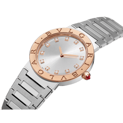 Bvlgari Lady Diamonds Silver Dial Silver Steel Strap Watch For Women - BVLGARI103577