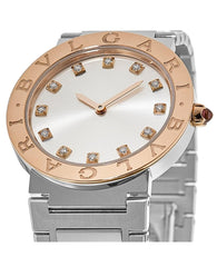 Bvlgari Lady Diamonds Silver Dial Silver Steel Strap Watch For Women - BVLGARI103577