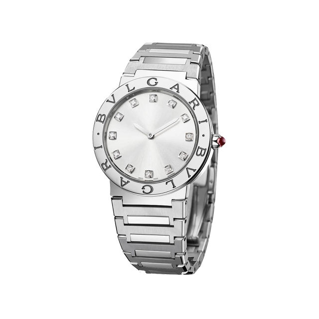 Bvlgari Lady Diamonds Silver Dial Silver Steel Strap Watch For Women - BVLGARI103696