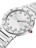 Bvlgari Lady Diamonds Silver Dial Silver Steel Strap Watch For Women - BVLGARI103696