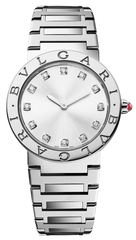 Bvlgari Lady Diamonds Silver Dial Silver Steel Strap Watch For Women - BVLGARI103696
