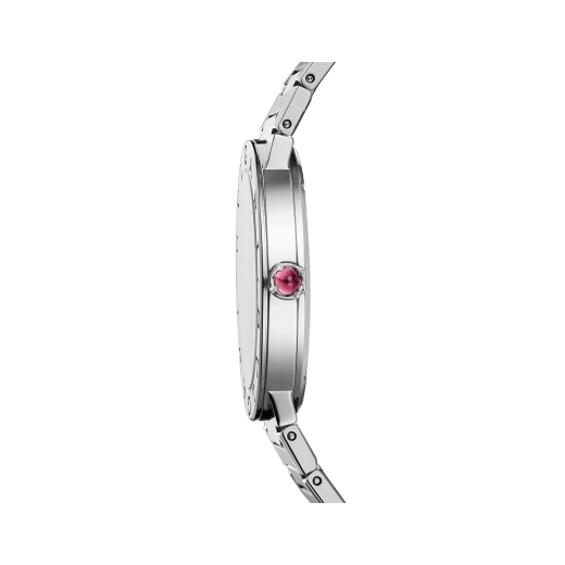 Bvlgari Quartz Pink Dial Silver Steel Strap Watch For Women - BVLGARI103711