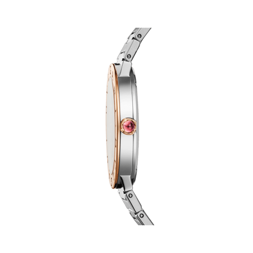 Bvlgari Resort Limited Edition Diamonds Gold Dial Silver Steel Strap Watch For Women - BVLGARI103682