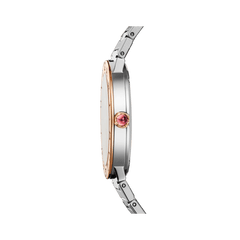 Bvlgari Resort Limited Edition Diamonds Gold Dial Silver Steel Strap Watch For Women - BVLGARI103682