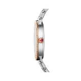 Bvlgari Resort Limited Edition Diamonds Gold Dial Silver Steel Strap Watch For Women - BVLGARI103682