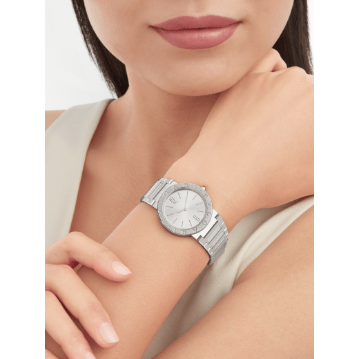 Bvlgari Lady Silver Dial Silver Steel Strap Watch For Women - BVLGARI103575