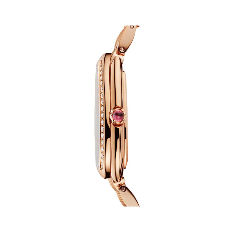 Bvlgari Serpenti Seduttori Diamonds Black Dial Rose Gold Steel Strap Watch For Women - SERPENTI103453