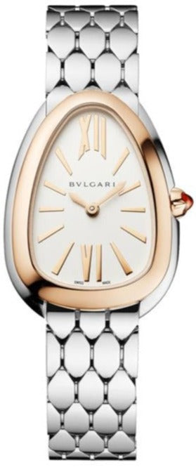 Bvlgari Serpenti Seduttori Quartz Silver Dial Silver Steel Strap Watch For Women - SERPENTI103144