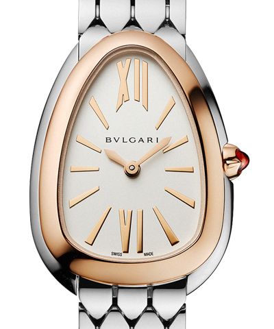 Bvlgari Serpenti Seduttori Quartz Silver Dial Silver Steel Strap Watch For Women - SERPENTI103144