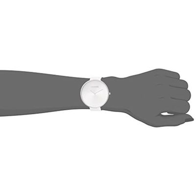 Calvin Klein Full Moon White Dial White Leather Strap Watch for Women - K8Y231L6 Watches Calvin Klein   