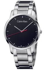 Calvin Klein City Black Dial Silver Steel Strap Watch for Men - K2G2G141 Watches Calvin Klein   