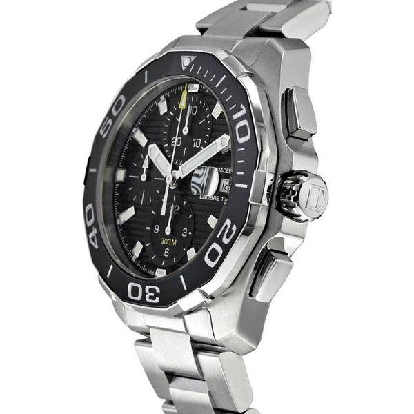 Tag Heuer Aquaracer Calibre 16 Day-Date Black Dial Silver Steel Strap Watch for Men - CAY211A.BA0927 Watches Tag Heuer   