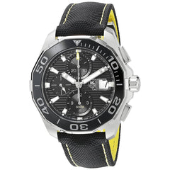 Tag Heuer Aquaracer Automatic Chronograph Black Dial Black Nylon Strap Watch for Men - CAY211A.FC6361 Watches Tag Heuer   