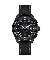 Tag Heuer Aquaracer Chronograph 43mm Black PVD Dial Black Nylon Strap Watch for Men - CAY218A.FC6361 Watches Tag Heuer   